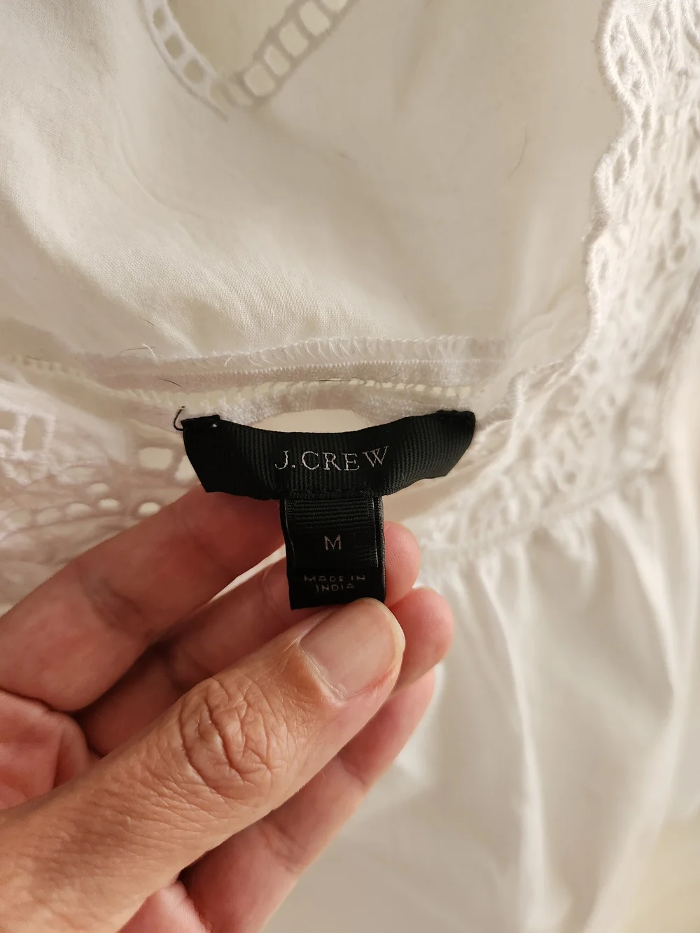 J. Crew White Eyelet Lace Sleeveless Blouse - Picture 2 of 3